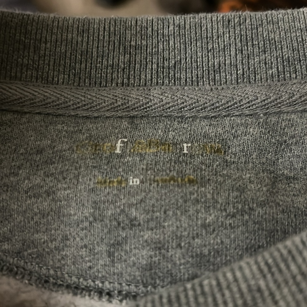 Timber Wolf Ridge Pullover Sweatshirt Embroidered Wolf Spell-Out Croft & Barrow - Picture 4 of 5